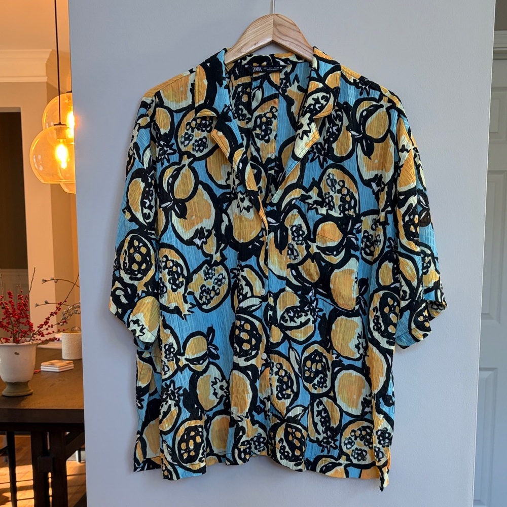 Zara‎ Multicolor Abstract Print Shirt